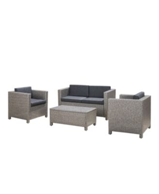 Streamdale Modern 4-Piece Outdoor Wicker Sofa Set with Cushions
