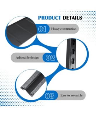 72"H  5 Tier Metal Shelves for Storage Garage Shelving 2000LBS Heavy Duty Storage Shelves Adjustable Garage Shelf Industrial Shelving Unit Storage Utility Rack,47.2"W23.6"D72"H,Black