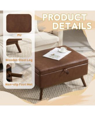 Streamdale Mid-century modern storage bench/coffee table, Assembled, Living/entry/family room