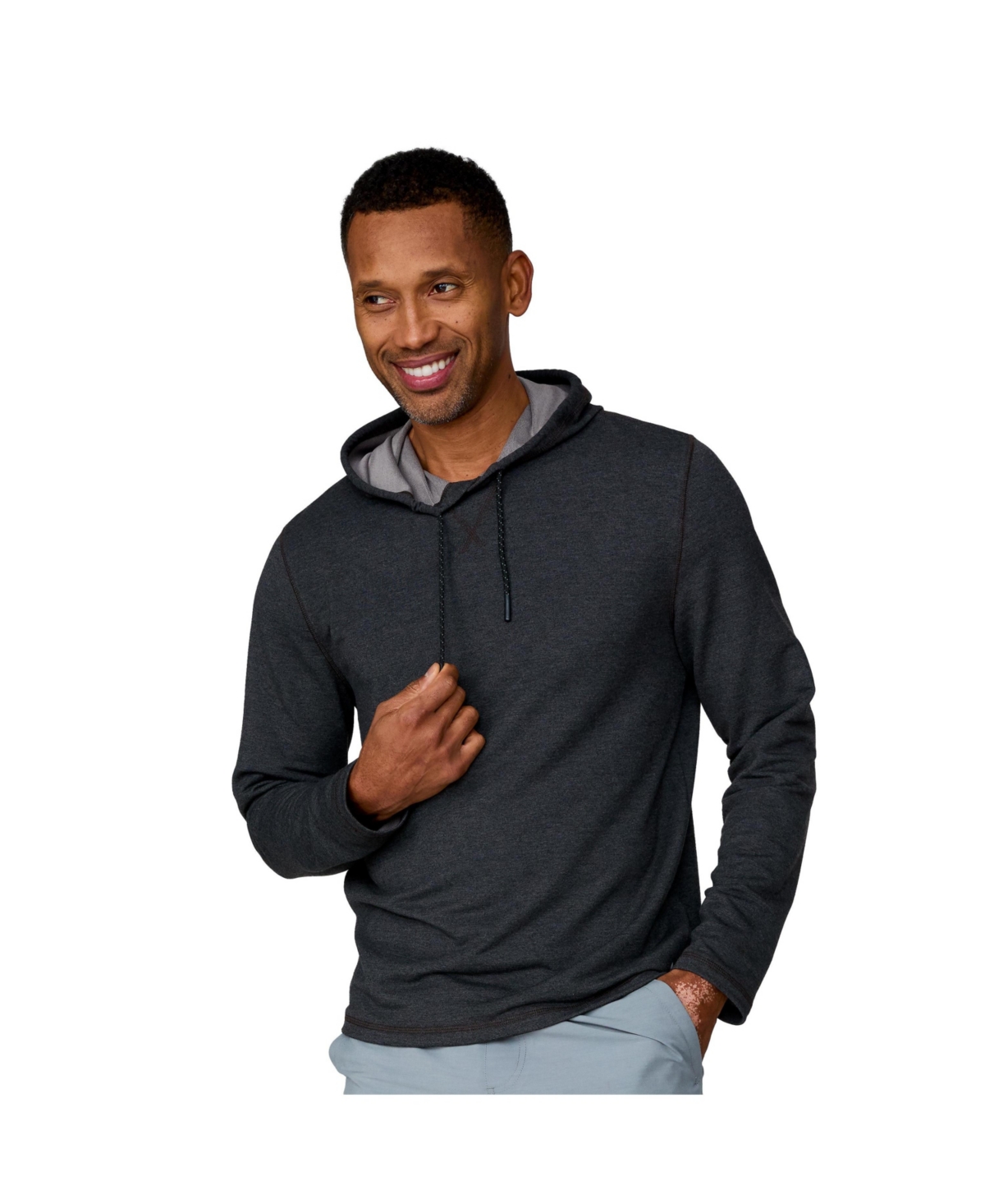 Men's Heather Terry Hoodie - Moon heather