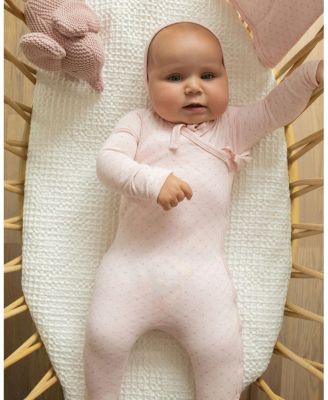 Baby Girls 3 Piece "Little Hearts" Pointelle Footie Set