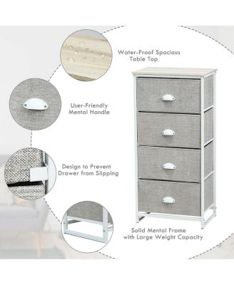 Chest Storage Tower Side Table Display Storage with 4 Drawers