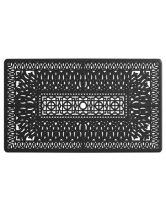 Streamdale 7-pc Cast Aluminum Dining Set, 6 Swivel Chairs, Rectangular Table, Black Frame