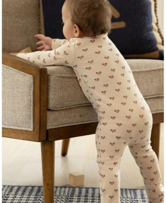 Baby and Toddler Girls "Princess Bows" Cotton Rich Side-Snap Footie