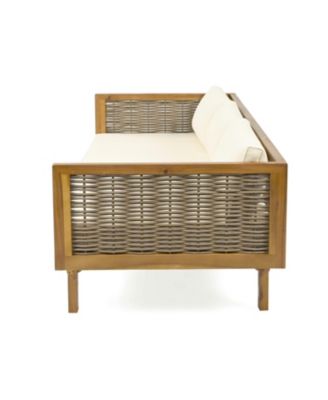 Streamdale Acacia Wood 3-Seater Daybed & Coffee Table Set