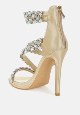 Womens Korna Diamante Embellished Stiletto Heel Sandals