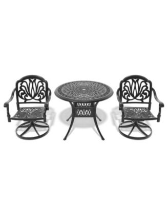 Streamdale 3-pc Cast Aluminum Dining Set, 2 Swivel Chairs & 35" Round Table