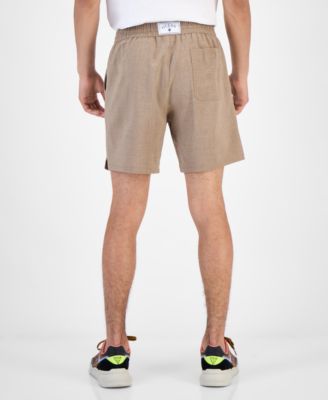 Men's Solid Drawstring Swim Trunks