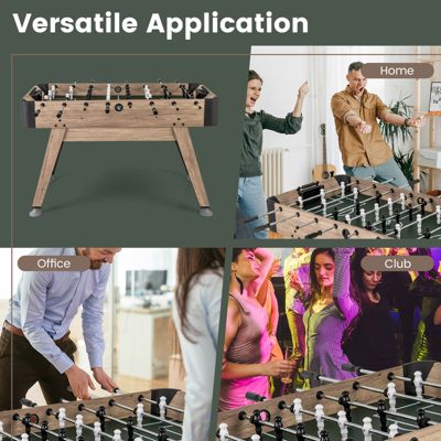 Full Size Foosball Table Game Set with Large Playfield Smooth Rod Control and Adjustable Legs