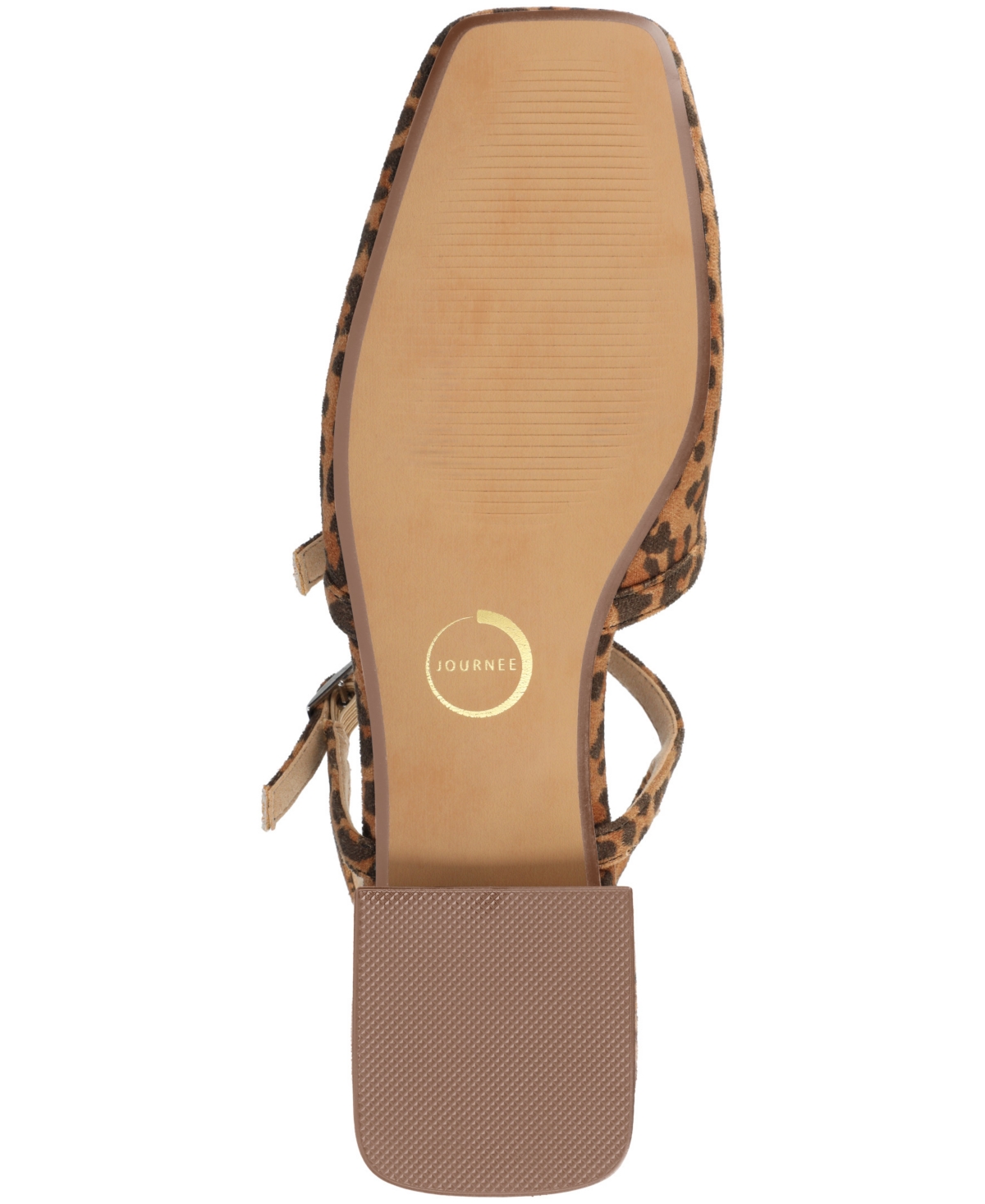 Journee Collection Gretchenn Womens Square Closed Toe Mary Jane Shoes In Animal Print