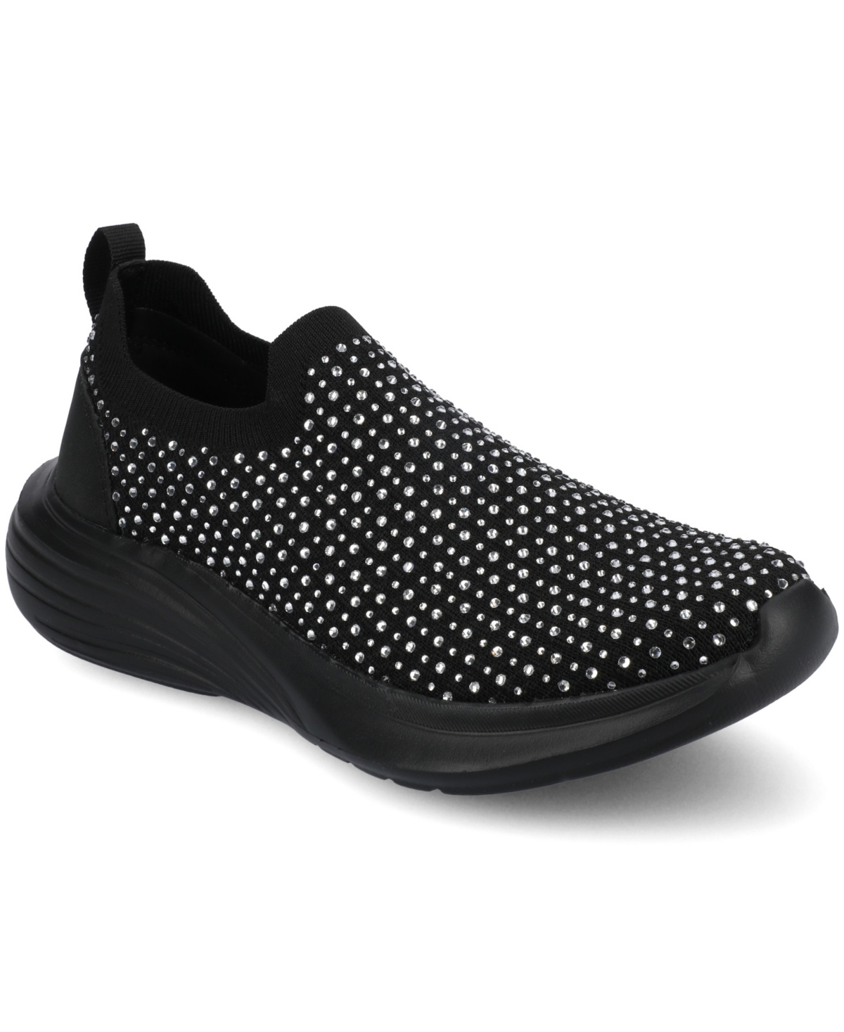 Journee Collection Women's Linnea Casual Slip-on Sneakers In Black