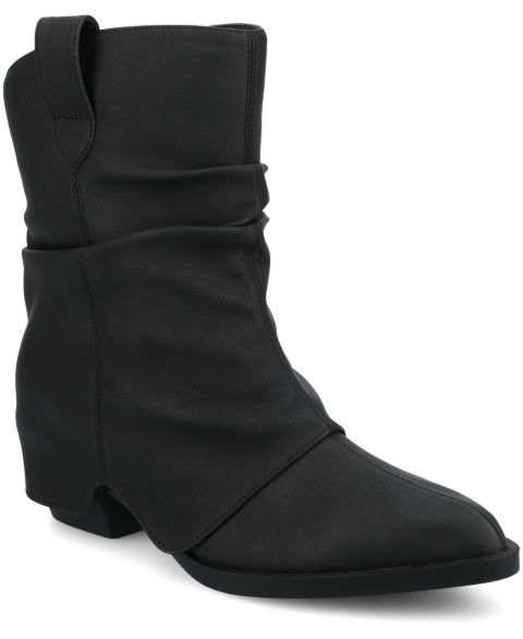 Женские ботинки Journee Collection Wynette Slouchy Fold Over Booties, цвет: Винтажный чёрный
