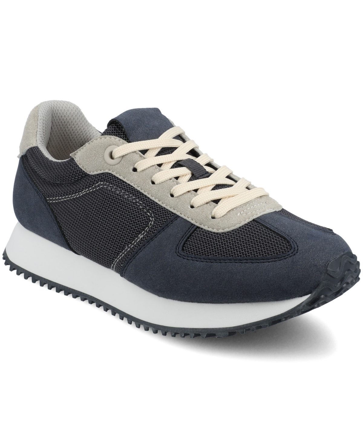 Journee Collection Women's Flow Casual Lace Up Sneakers In Blue