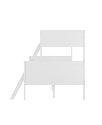 Samuel Kids Bunk Bed With Convertible, Solid Wood Slatted Frame And Easy-To-Climb Ladder With No Box Spring Required