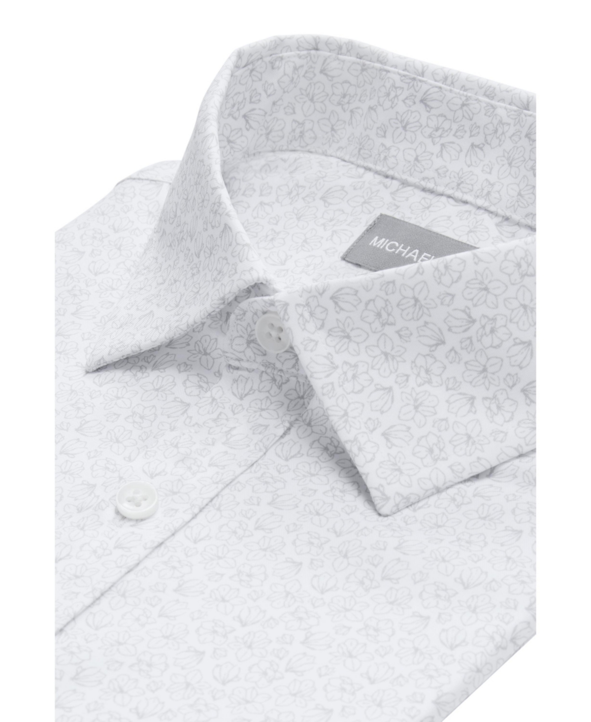 Michael Kors Men's Eco Passport Stretch Untucked Slim Fit Dress Shirt In White