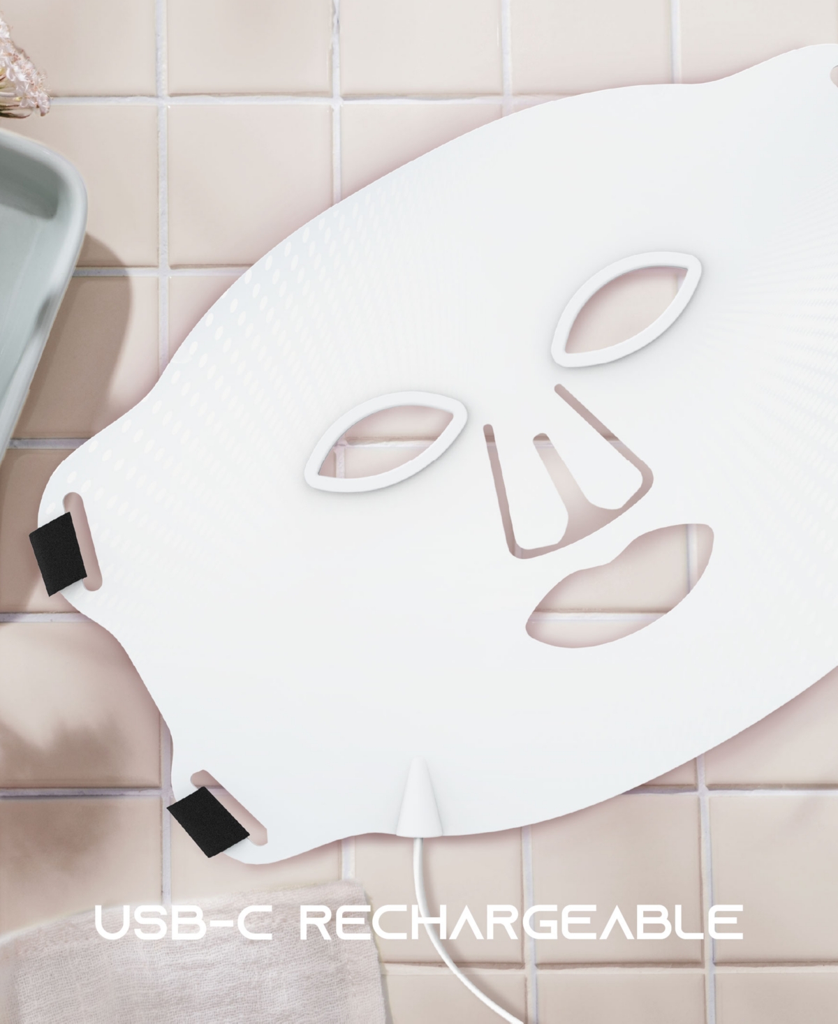 Tzumi Slf Red Light Therapy Cordless Multiple-color Led Mask In White