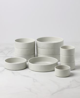 Modulus 12 Pc. Porcelain Bowl Set, Service for 4