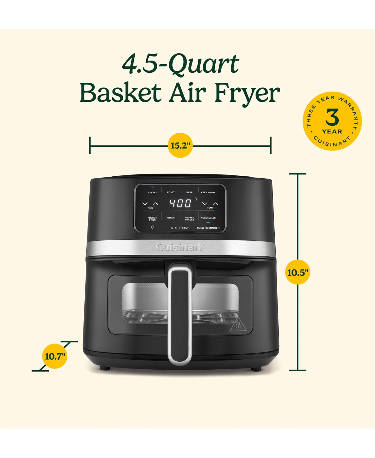 Cuisinart 4.5-Quart Basket Air Fryer Air-160