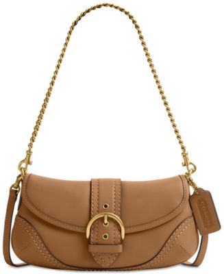 極美品 Coach Soho Brown Shoulder Hand Bag COACH Soho Glovetanned Leather Shoulder Bag 25 - Macy's