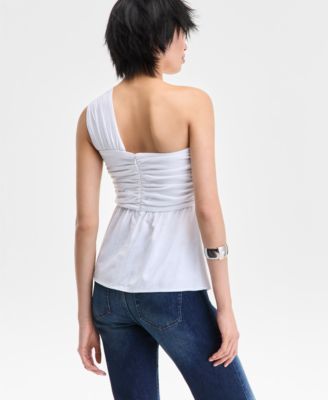 Women's Asymmetric One-Shoulder Twist-Front Top, Exclusively at Macy's