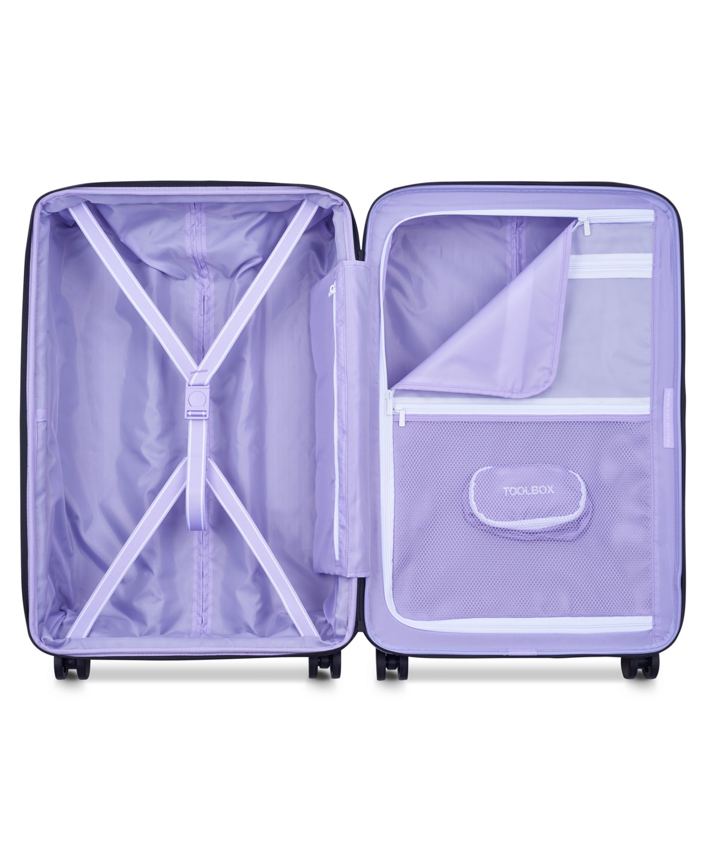 Чемодан florence by mills x Delsey Paris Spin Me Away Medium Check-in Spinner, цвет: Лавандовый — фото 7