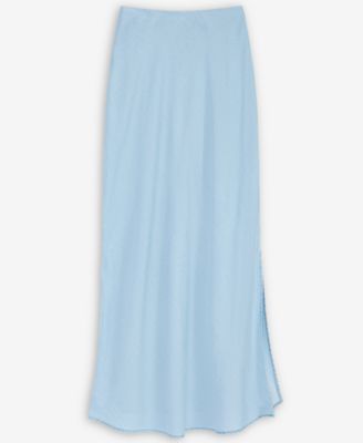 Women's Chambray Maxi Slip Skirt, Exclusively at Macy's