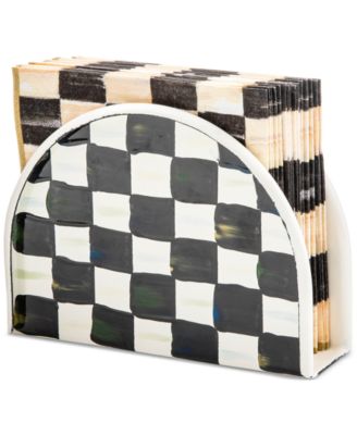 Courtly Check Enameled Steel Napkin Holder
