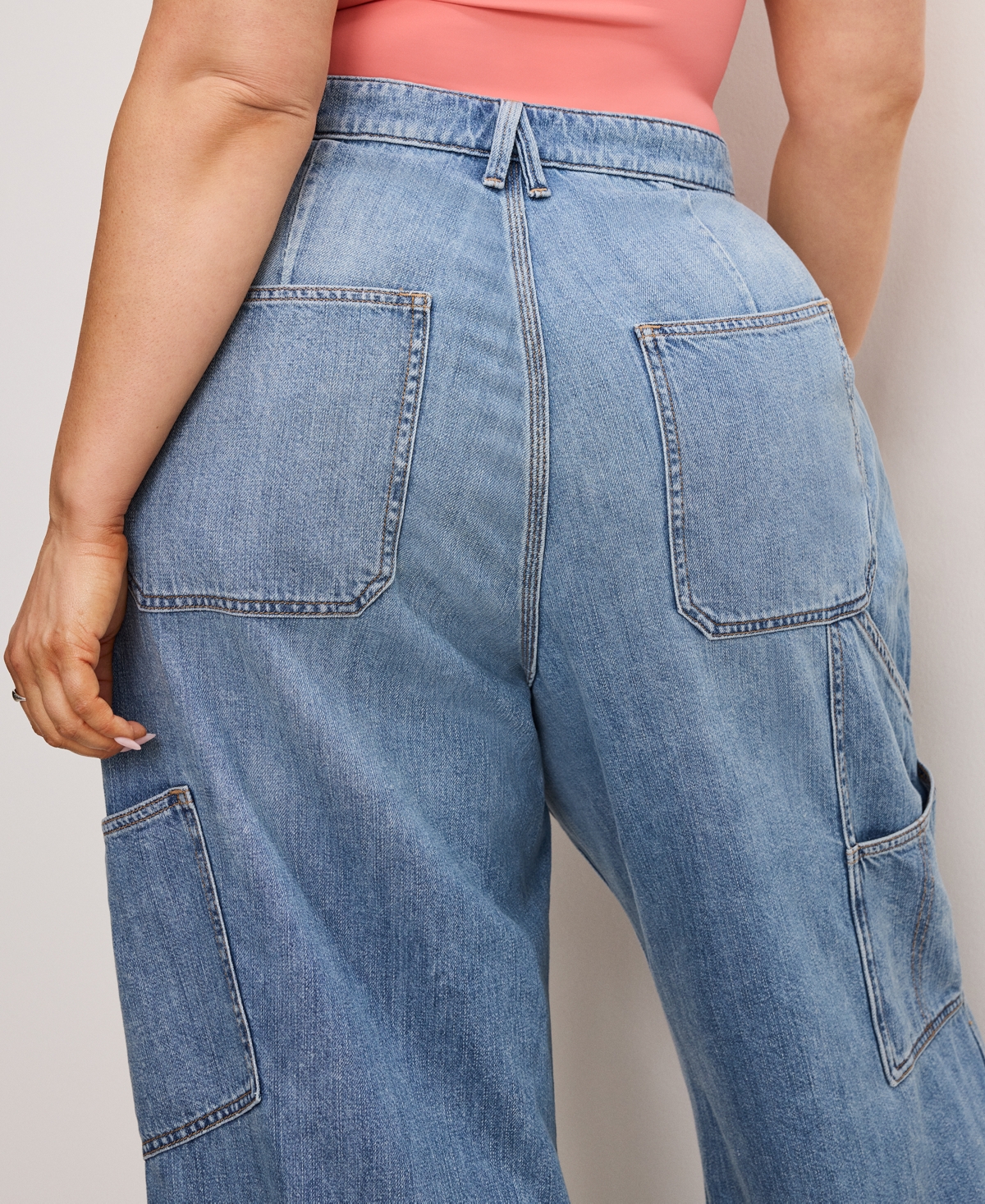 Good American Good Standard Ease Carpenter Jeans In Indigo879