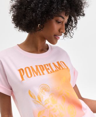 Women's Cuffed Dolman-Sleeve Pompelmo T-Shirt, Exclusively at Macy's