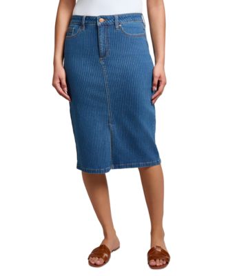 Jones New York - Women's City Denim Pencil Skirt