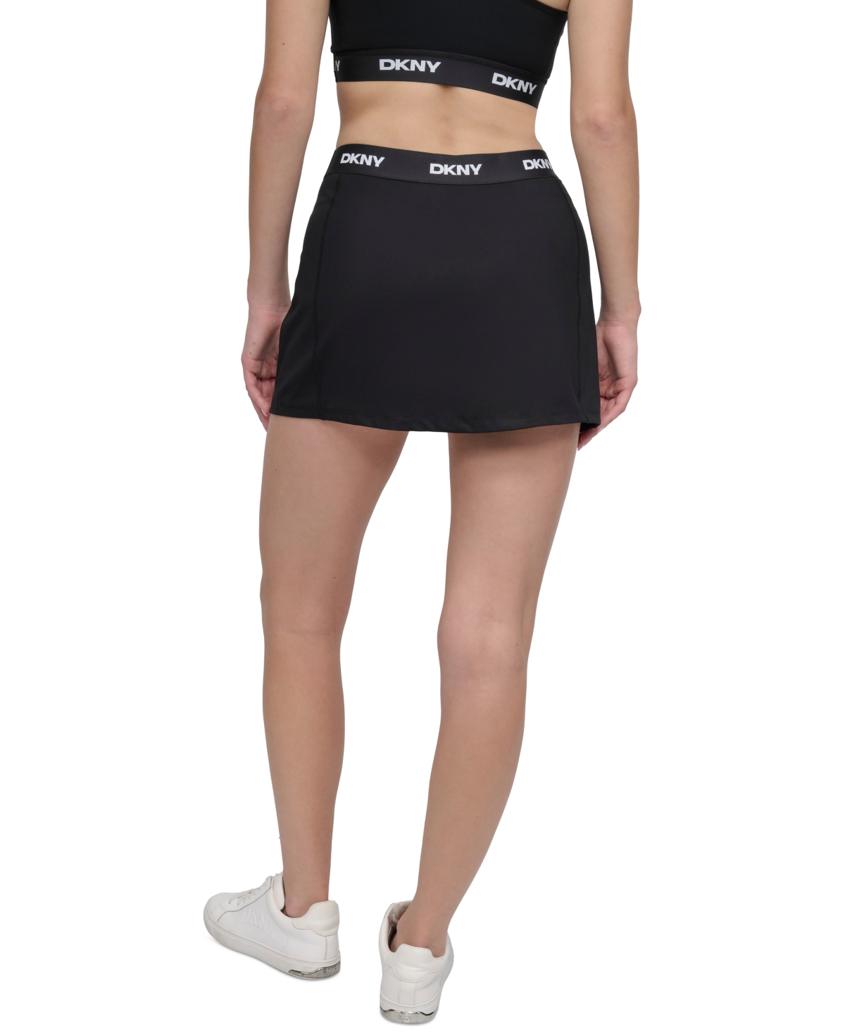 DKNY SPORT WOMEN'S LOGO-WAISTBAND BALANCE COMPRESSION SKORT 