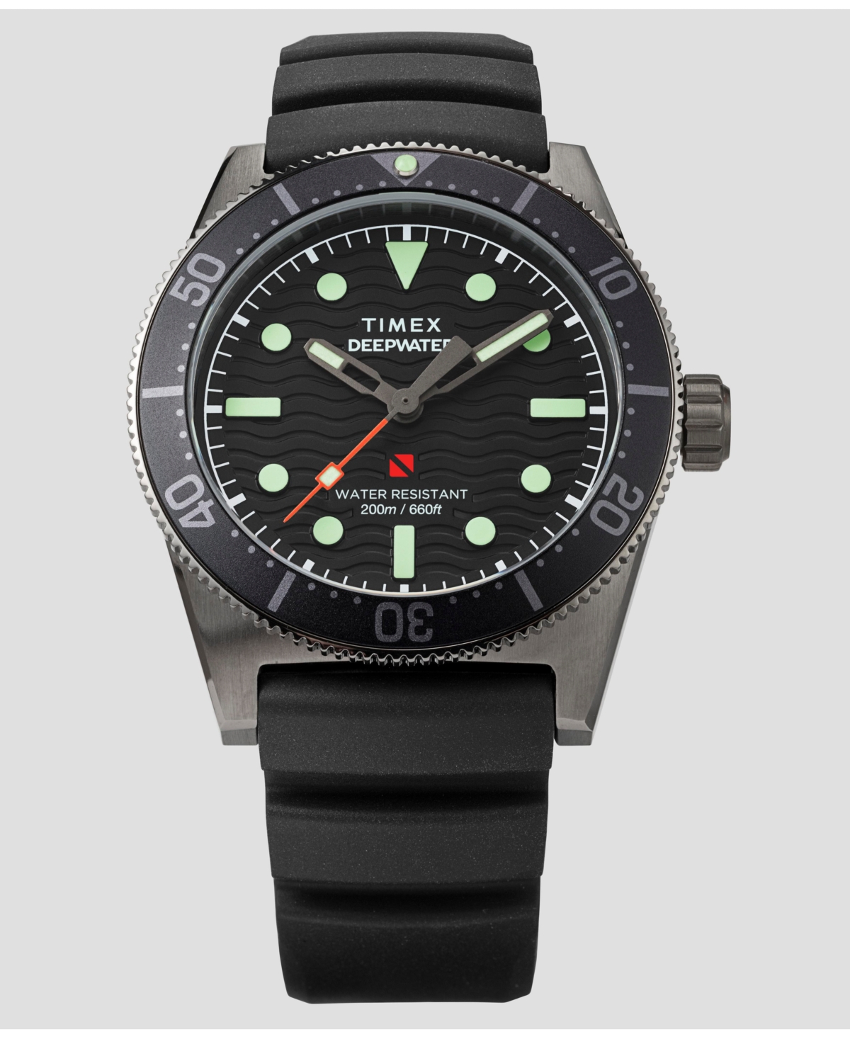 Timex Men's Analog Black Rubber Strap Watch, 41mm In Black