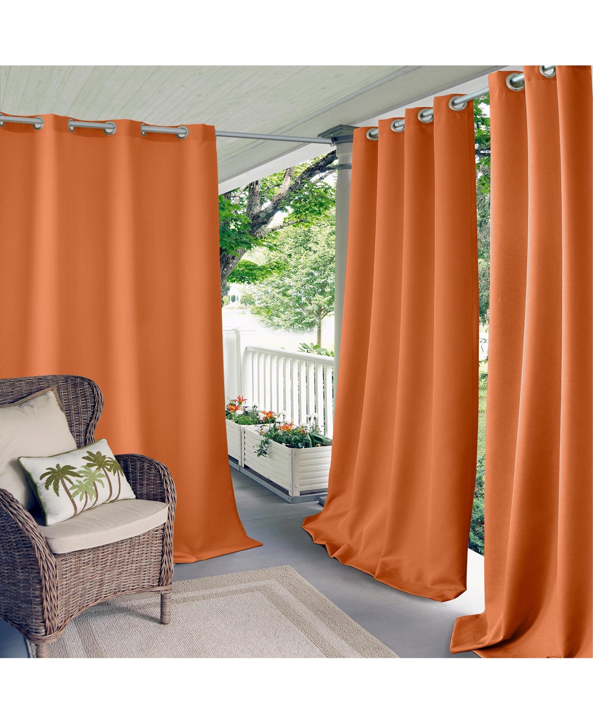 Connor Solid Indoor/Outdoor Window Curtain - Lime
