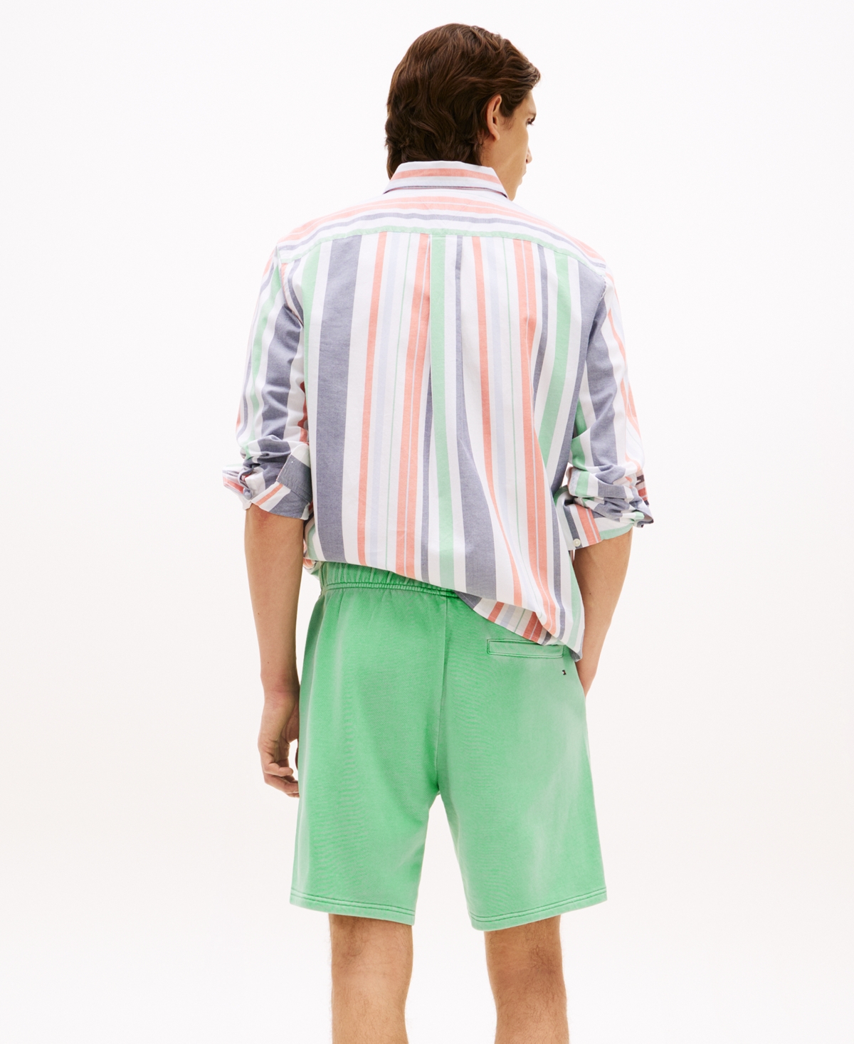 Tommy Hilfiger Men's Relaxed-fit Terry Shorts In Green