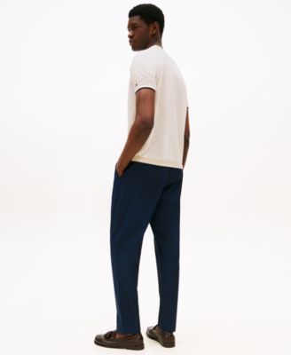 Men's Relaxed Fit Short Sleeve Crewneck Knitted T-Shirt