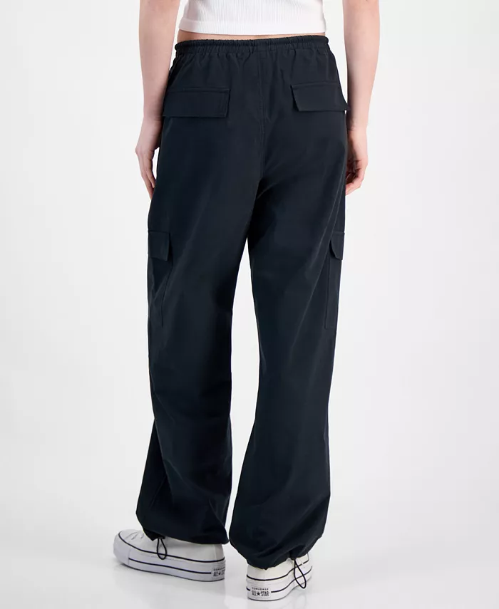 Juniors' Drawstring Cargo Parachute Jeans - thumbnail 2