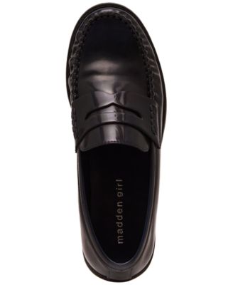 Prep Moc-Toe Tailored Loafer Flats