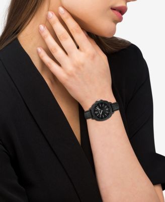 Women's Kitt Black Silicone Strap Watch, 35.4mm