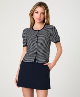 Women's Zig Zag Striped Knit Cardigan