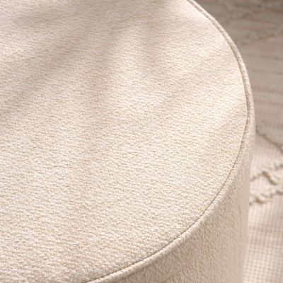 Streamdale Multi-Functional Ottoman with Drum Stool and Storage (Beige)