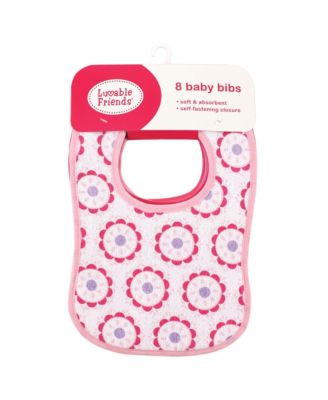 8Pk Drooler Bibs