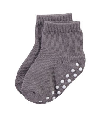 Natural ' Eight-Pair Non Skid Crew Socks