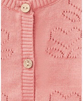 Baby Girls Heart Pattern Cardigan Sweater