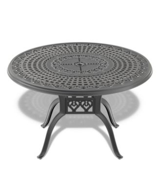 Streamdale 5-Pc Cast Aluminum Dining Set, 4 Swivel Chairs, 47" Round Table