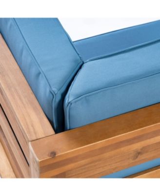 Streamdale Acacia Wood Outdoor Loveseat Set with Coffee Table