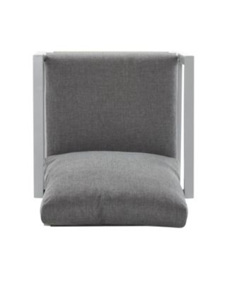 Streamdale Silver aluminum lounge chairs (set of 2) with rope accents and cushions