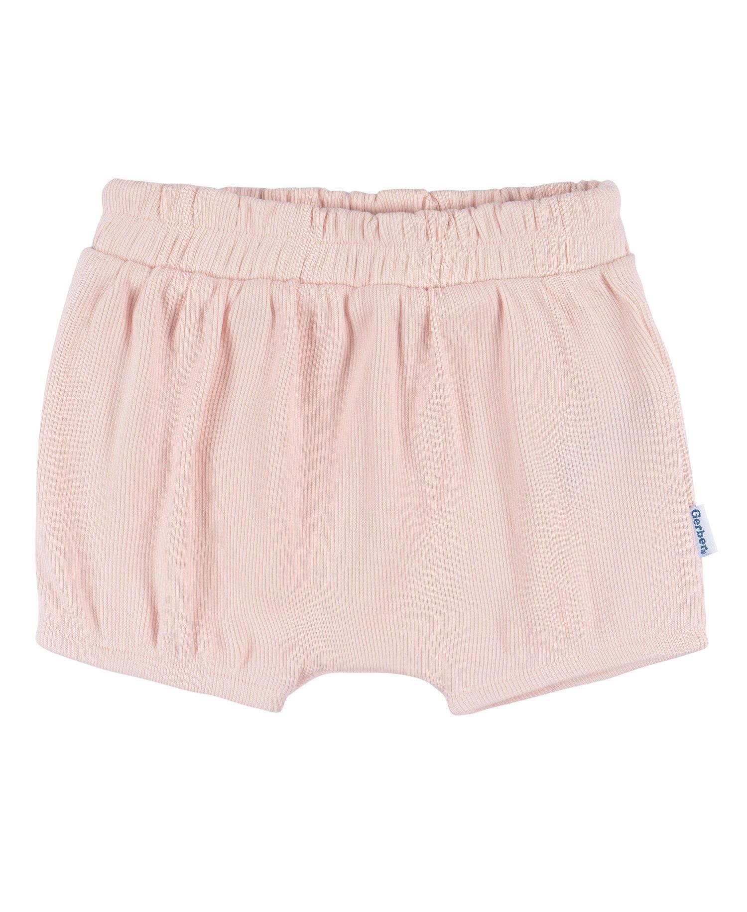 Baby Girls Crystal Pink Bodysuit and Shorts Set, 2-Pack