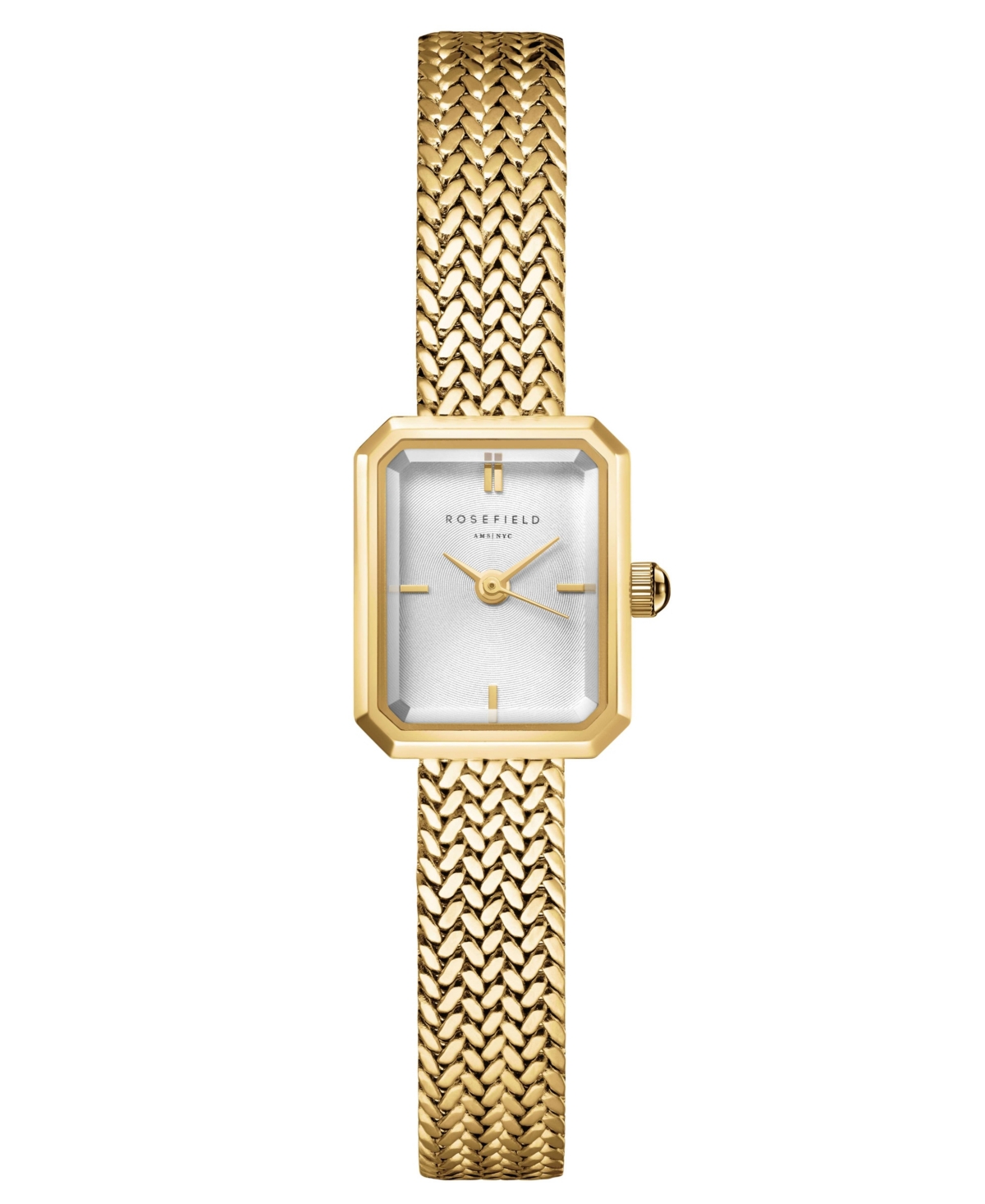 Mini Octagon Women's Gold Tone Stainless Bracelet Watch 18.5mm - Gold
