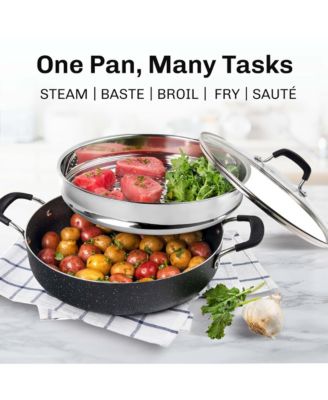 nonstick 5.5 Quart Everyday Pan with Steamer