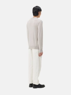 Men's Double-Neckline Cashmere Sweater